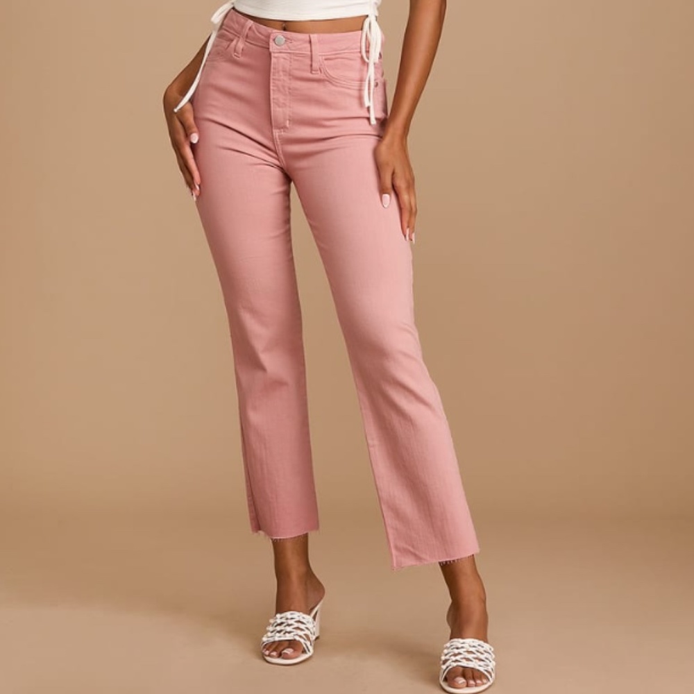 Pink Straight-Leg Jeans | JustBlack | New